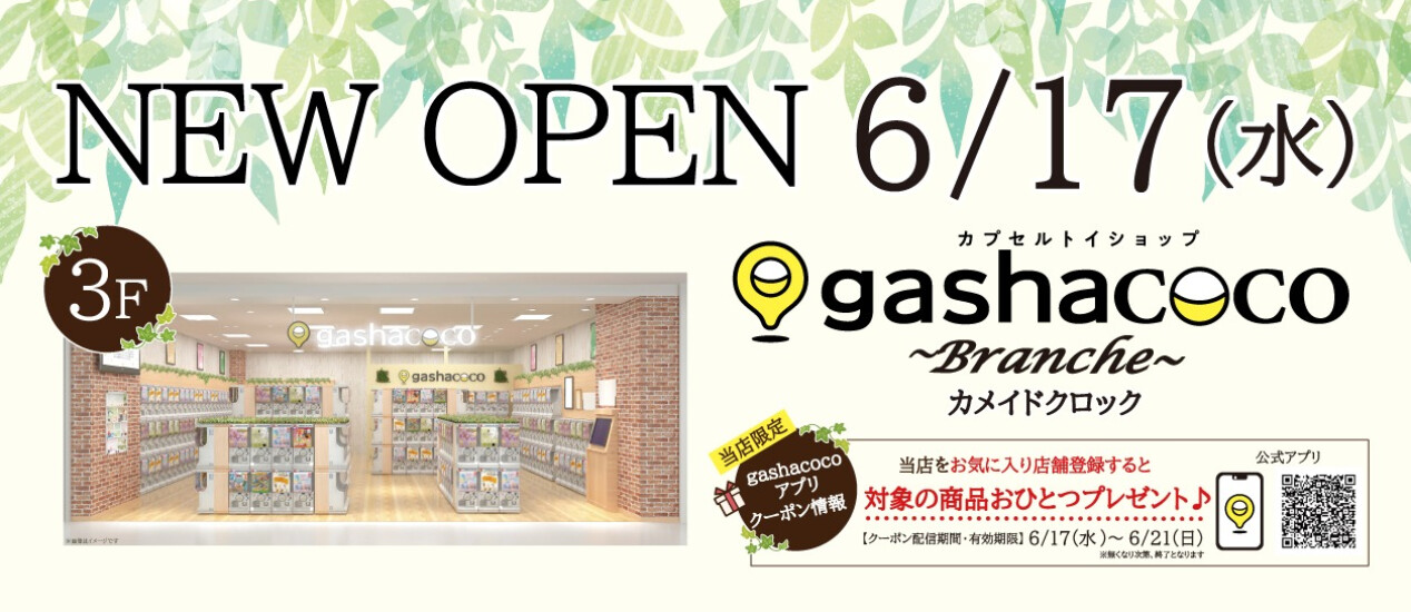 gashacocoBrancheオープン
