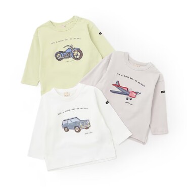 《New arrival》乗り物アップリケ長袖Tシャツ🚗